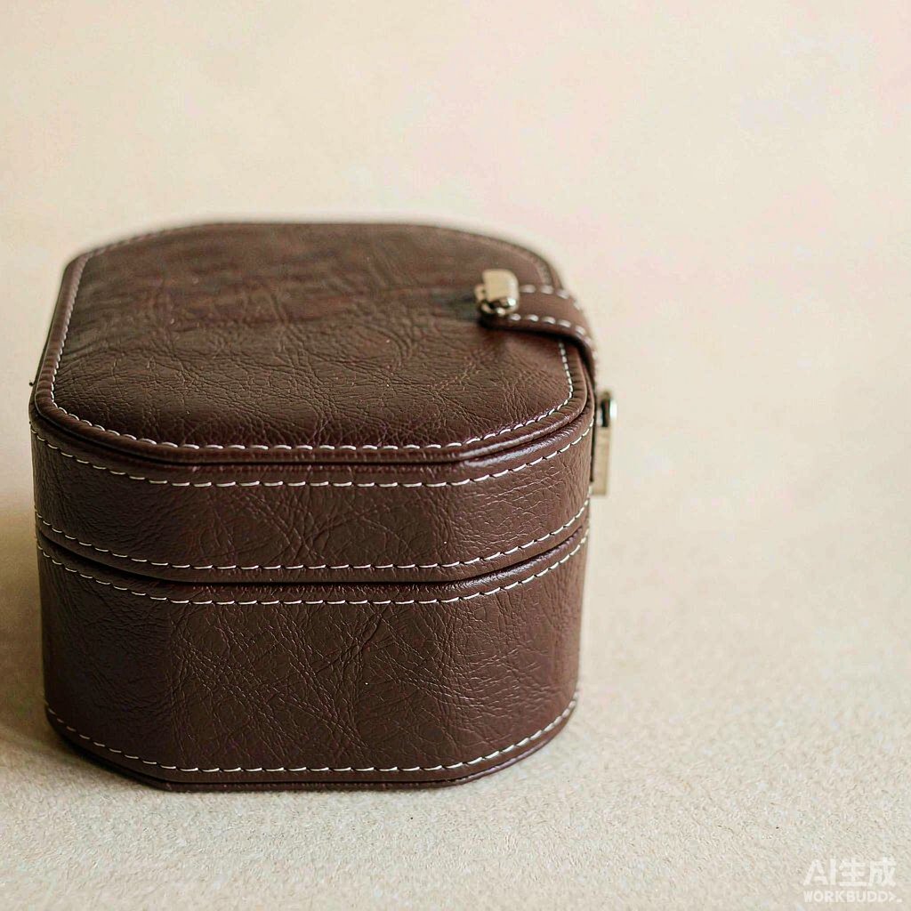 PU 皮包覆：车缝线特写