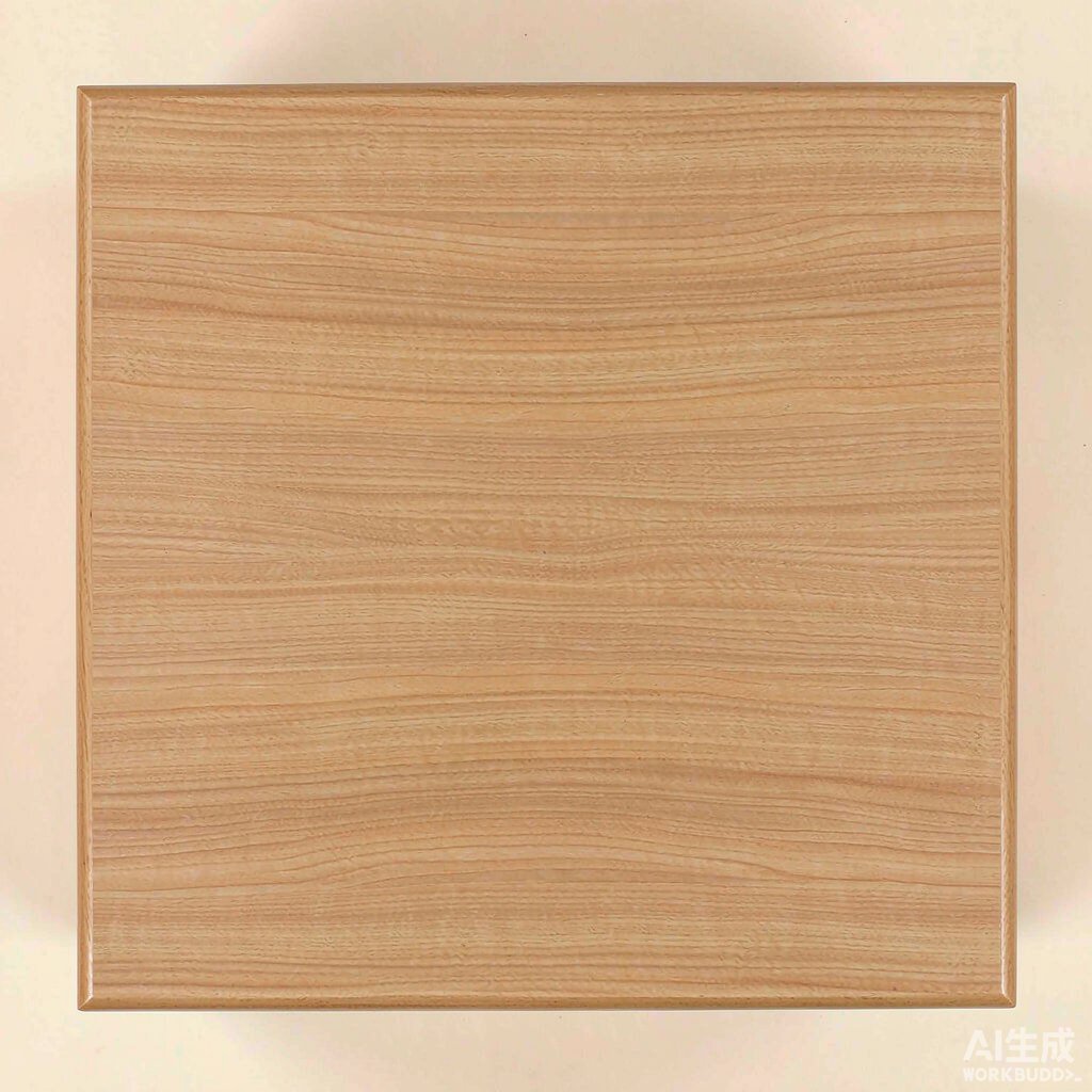 密度板贴木皮：平整面板特写